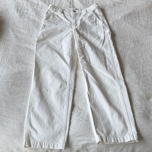 TNA White Wide-Leg Jeans